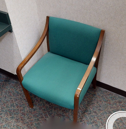 [#B9-3] Green guest chair