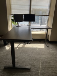 [#E10-20] 78x60 L SHAPE ADJST. DESK