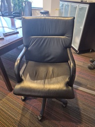 [#B5-7] Black leather board room chair