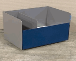 [#D19-33] TN Mobile Storage Bin, Adjustable Divider, 18Wx13Dx13H