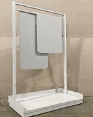 [#D19-36] Open Felt Kiosk, One Long, One Short, 36Wx72H