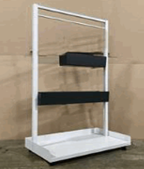 [#D19-91] Teknion, Open Planter Kiosk, With Hanging (3 wide) Planter, 36Wx72H