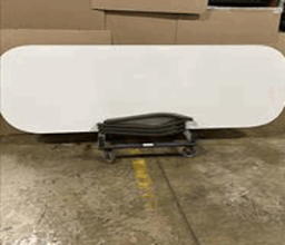 [#C11-92] Soft Rectangle Canteen Table, Bar Height, 36"d x 96"w, No Cut-Out