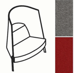 [#B12-99] Fractals - Lounge Chair, High Back, Upholstery