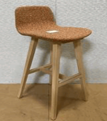 [#B1-108] Kuskoa Upholstered Stool, Barstool, Fully Upholstered