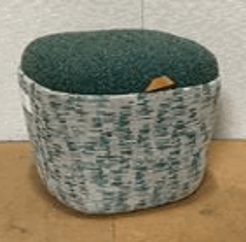 [#B11-109] Cesto Stool, Fabric Base