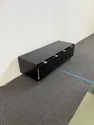 [#D5-24] Black Wood 2 Drawer Credenza