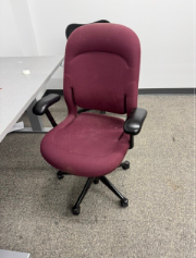 [#B1-47] BURGUNDY HI BACK STOOL