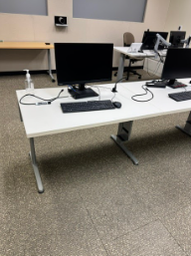 [#C13-66] WHITE TRAINING TABLE W/MODESTY