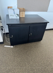 [#D20-88] BLACK STORAGE CABINET