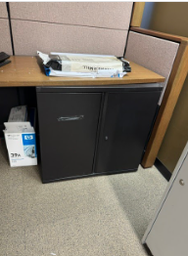 [#D20-96] BLACK STORAGE CABINET