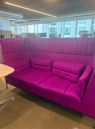 [#B7-14] Magenta  Love Seat--high back