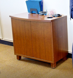[#D20-6] 2 door wood cabinet