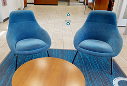 [#B12-5] Blue lounge chair