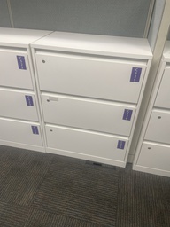 [#D8-12] 30" White 3-Drawer Lateral