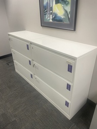 [#D8-14] 42" White 3-Drawer Lateral