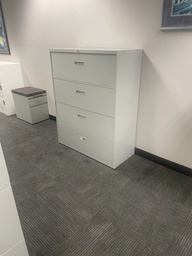 [#D10-16] 42" Grey 4-Drawer Lateral