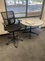 [#B13-5] Black café height chair