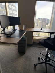 [#E10-20] 72x72 L SHAPED HAT DESK
