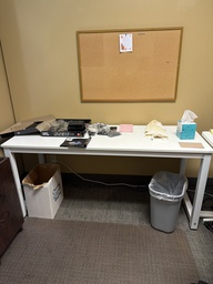 [#C12-123] 63x 23 5/8 x 28 3/4 WHITE TABLE