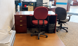 [#E3-5] Desk - Wood with Ped