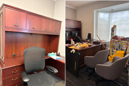 [#E7] Private Office Desk with Overhead