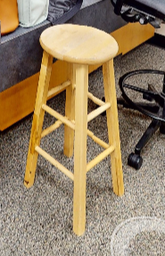 [#B1-14] Wood barstool