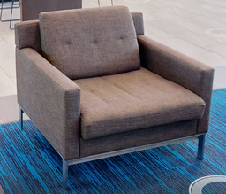 [#B12-6] Brown lounge chair