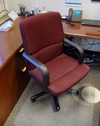 [#B13-3] Red Executive task chair w/arms