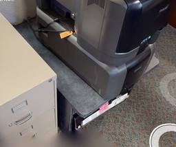 [#D19-16] Grey printer cabinet
