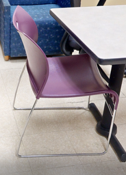 [#B4-7] Purple cafe chair