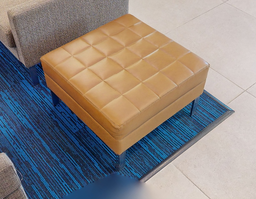 [#B11-6] Gold square ottoman
