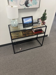 [#C11-14] Side table glass metal