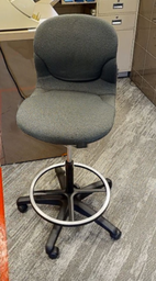 [#B12-5] Grey teller task chair no arms