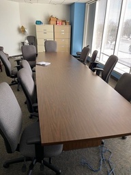 [#B13-16] Grey Upholstered Task Chair - with Arms