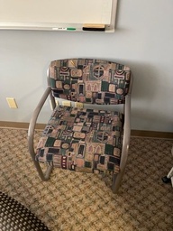 [#B8-18] Guest Chair - Wood, Upholstered - with Arms