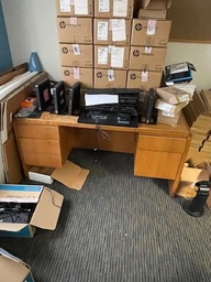 [#E4-48] Metal Desk - 2Ped/Drawer 6'