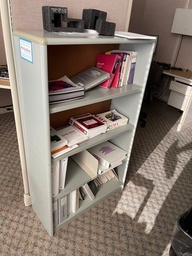 [#D3-71] White Bookcase - 4 Shelves