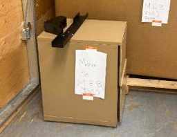 [#D16-42] Metal Wooden Pedestal (2 drawer)