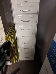[#D13-Picture #23] Cream Color Vertical 8 drawer file cabinet