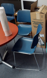 [#B4-14] Blue cafe chair