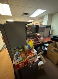 [#L1-50] Cubicle with wood desk attached