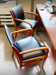 [#B9-6] Black guest chair