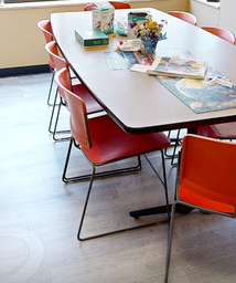 [#B4-8] Orange cafe chair