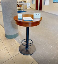 [#C4-13] Round standing display table