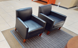 [#B12-8] Black lounge chair