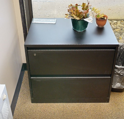 [#D6-9] 2D lateral filing cabinet, blk