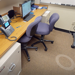 [#B12-11] Purple task chair no arms