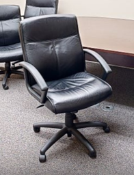 [#B5-13] Mobile navy tall back conference chair