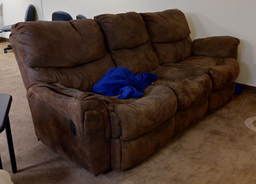[#B7-7] Brown 3 seat couch